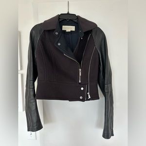O’2nd Leather and Wool Moto Jacket